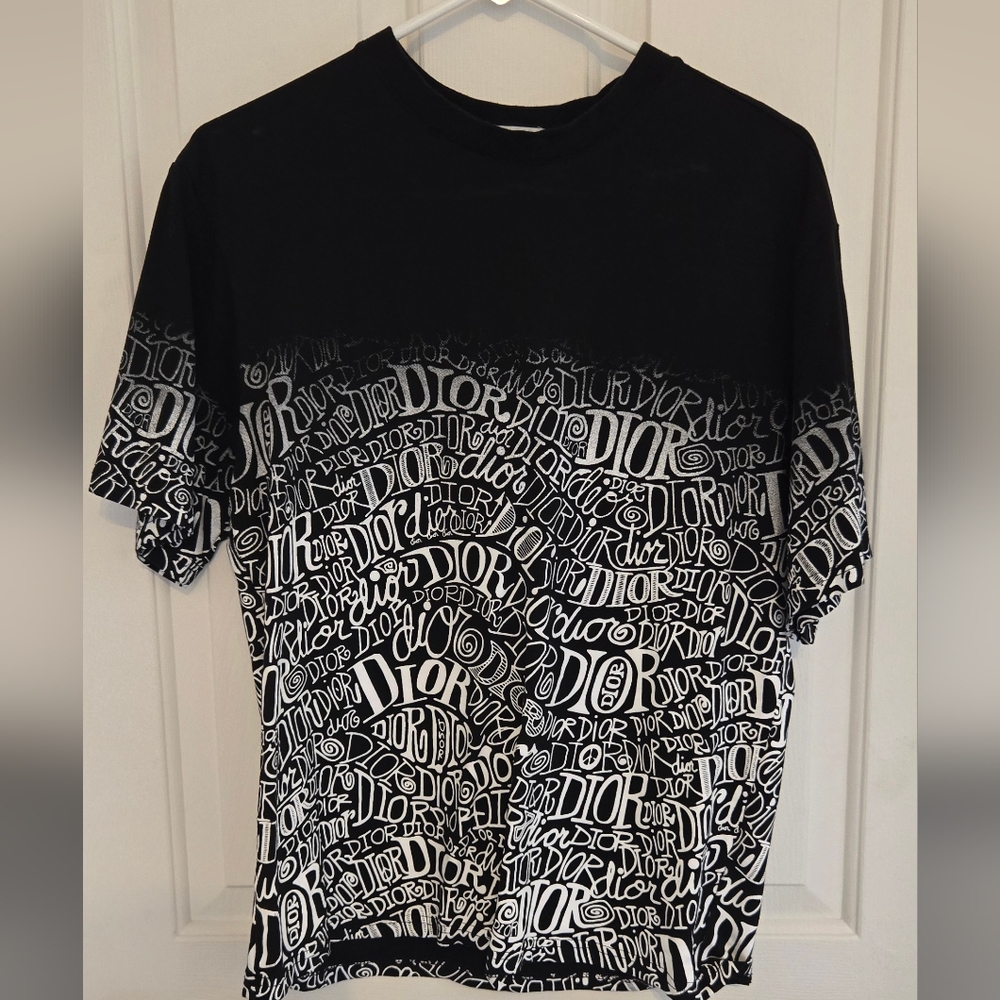 Dior Black and White Graphic Top